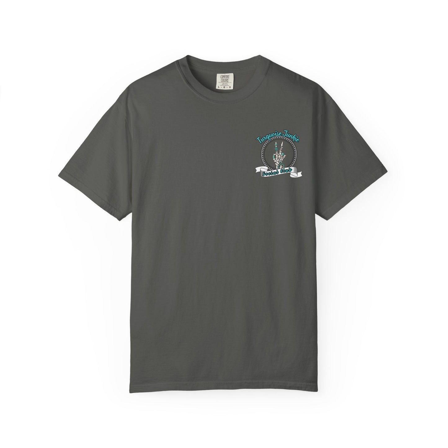 Turquoise Junkie Social Club Tee, Casual Everyday Wear, Fun Summer Top, Turquoise, Turquoise Jewelry, Western
