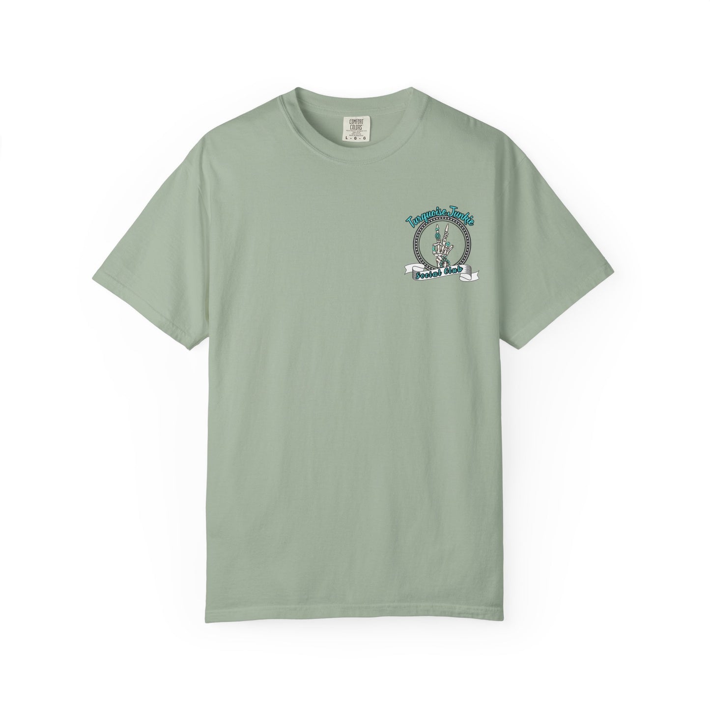 Turquoise Junkie Social Club Tee, Casual Everyday Wear, Fun Summer Top, Turquoise, Turquoise Jewelry, Western