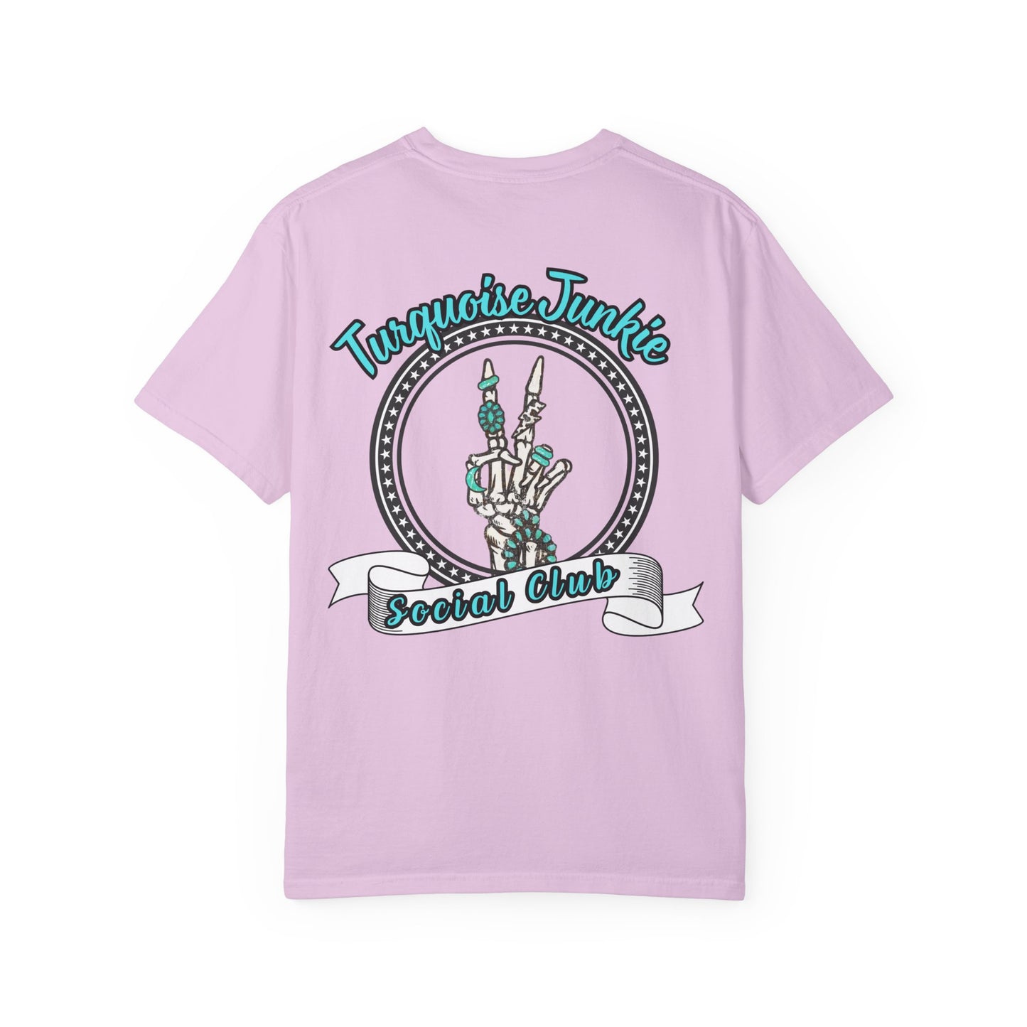 Turquoise Junkie Social Club Tee, Casual Everyday Wear, Fun Summer Top, Turquoise, Turquoise Jewelry, Western