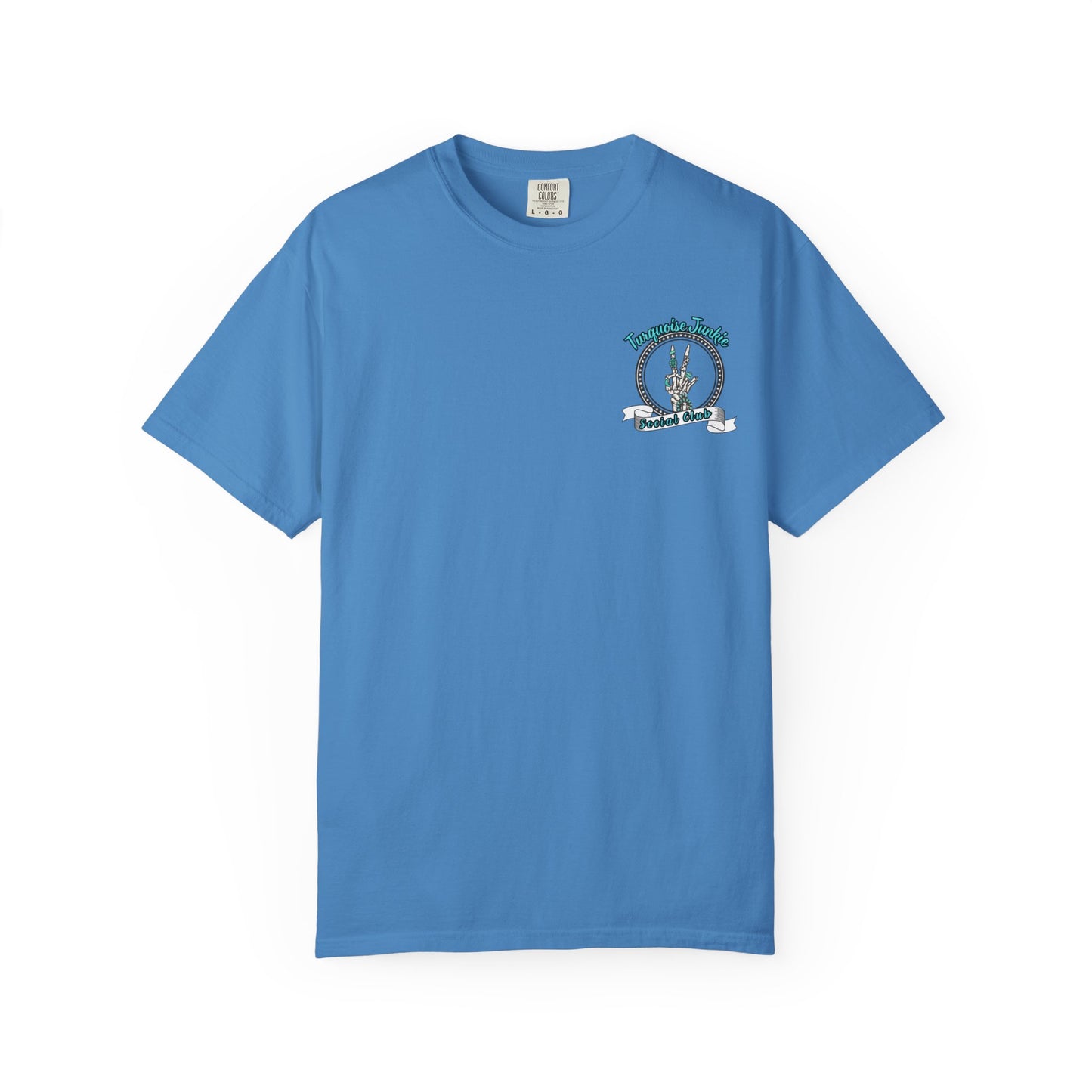 Turquoise Junkie Social Club Tee, Casual Everyday Wear, Fun Summer Top, Turquoise, Turquoise Jewelry, Western
