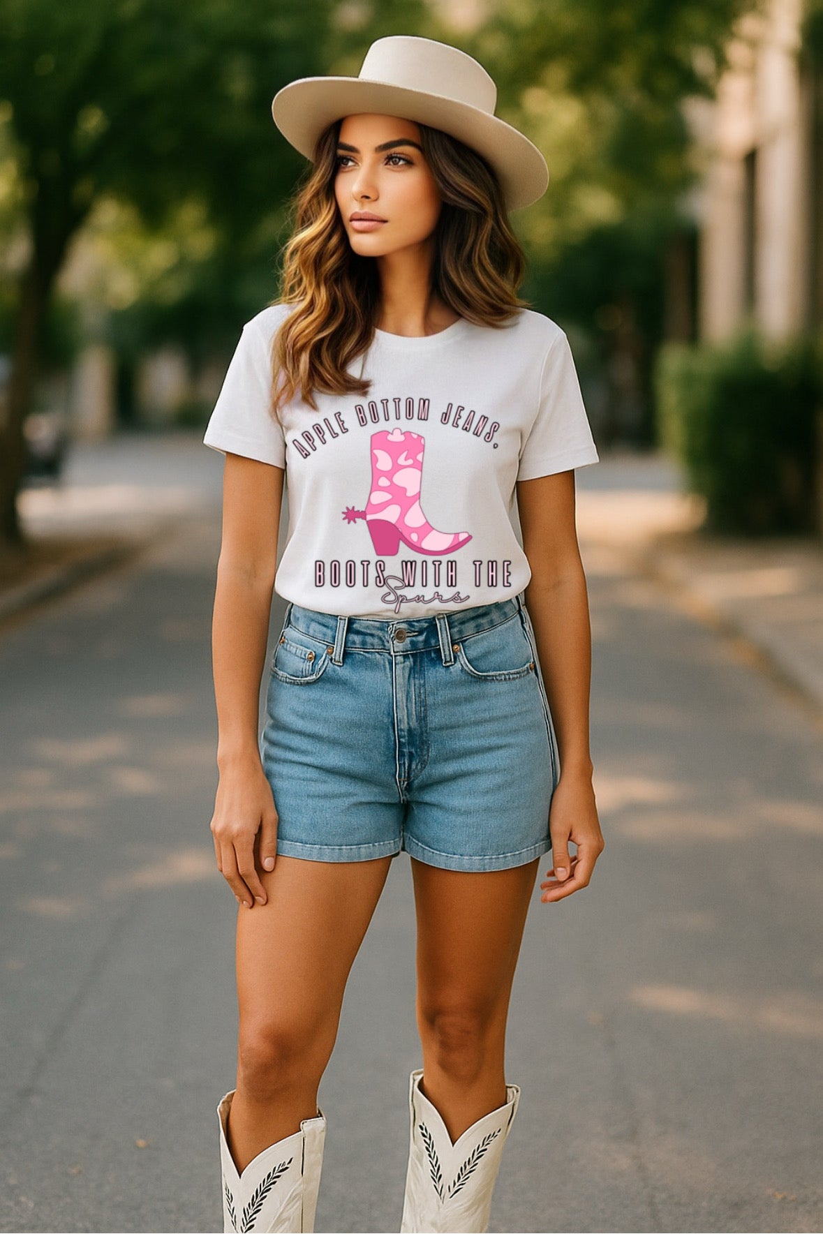 Boots with the spurs Tee, Casual Everyday Wear, Fun Summer Top, Turquoise, Turquoise Jewelry, Western