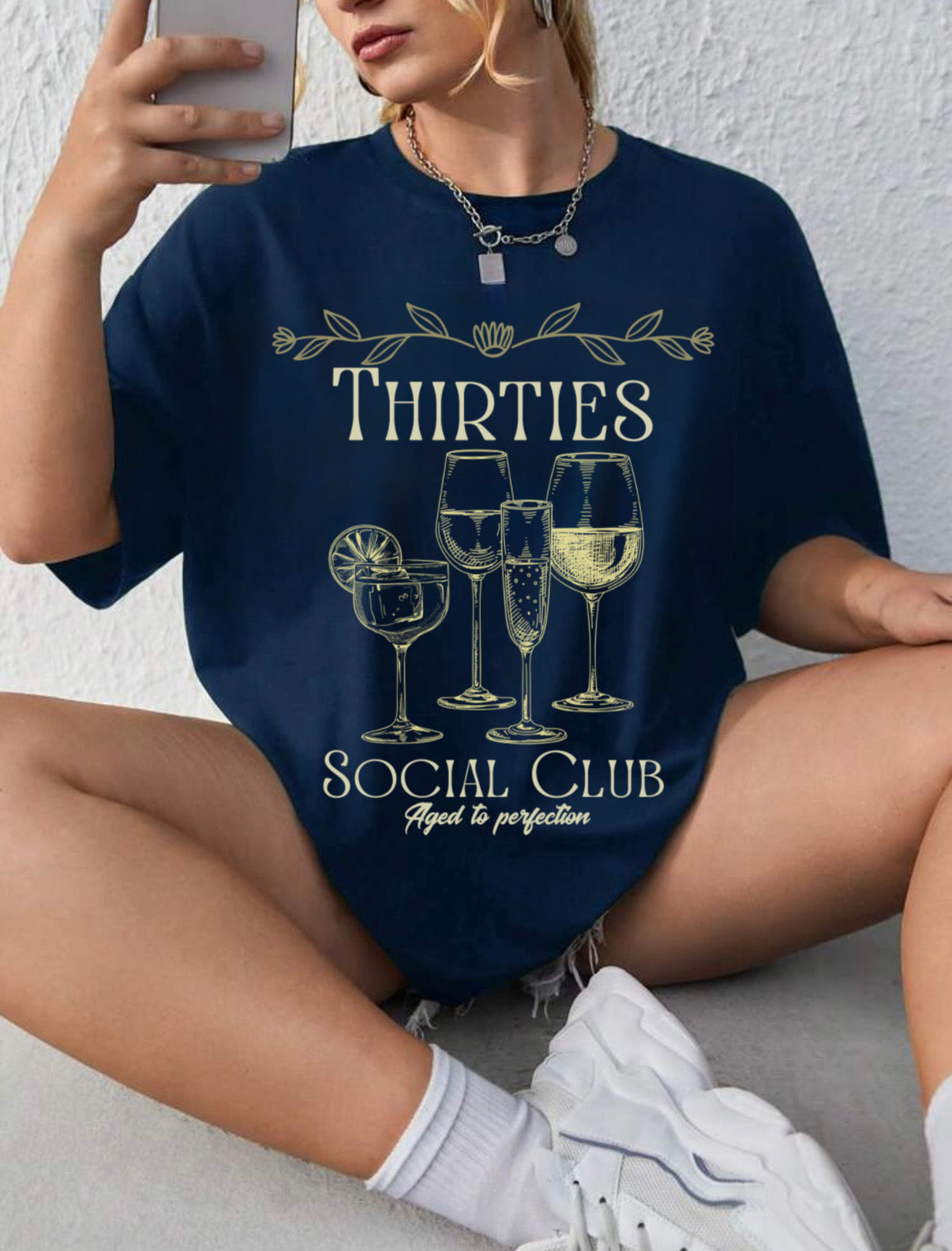 Thirties social club Tee, Casual Everyday Wear, Fun Summer Top