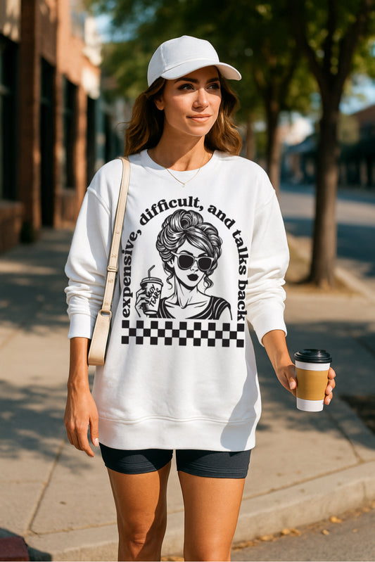 Expensive, difficult & talks back Heavy Blend™ Crewneck Sweatshirt