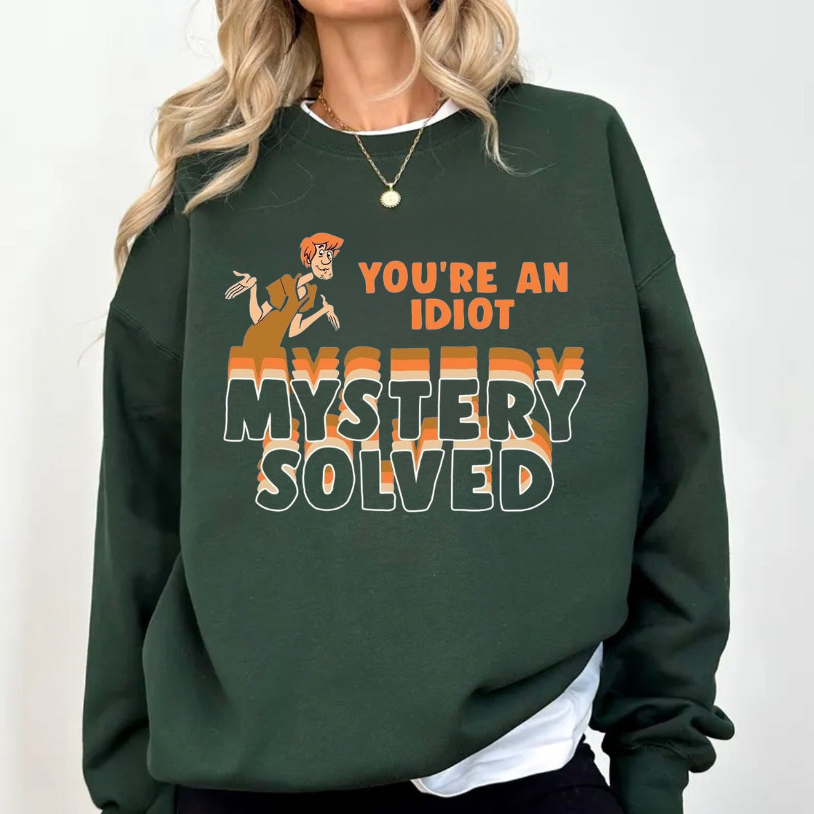 Shaggy “Mystery Solved” 🤷🏼‍♂️ Crewneck