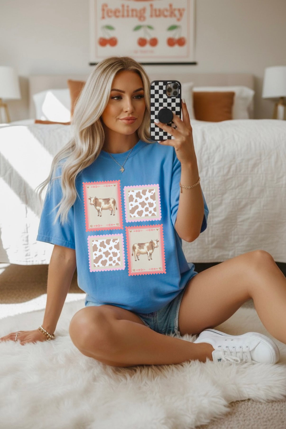 Cowgirl stamps 🐄🤠🎀 tee