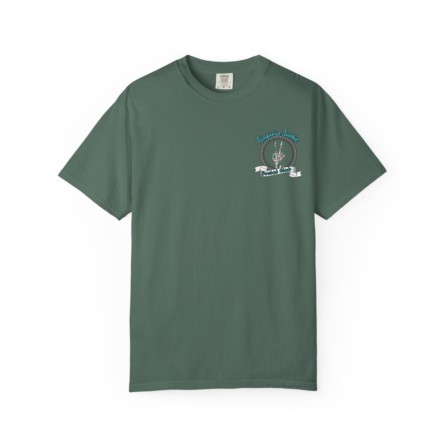 Turquoise Junkie Social Club Tee, Casual Everyday Wear, Fun Summer Top, Turquoise, Turquoise Jewelry, Western