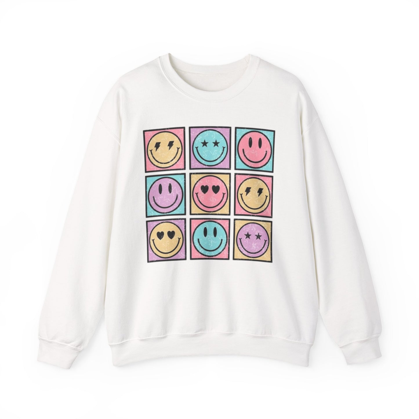 Smiley Face Fun Grid 😊 Crewneck