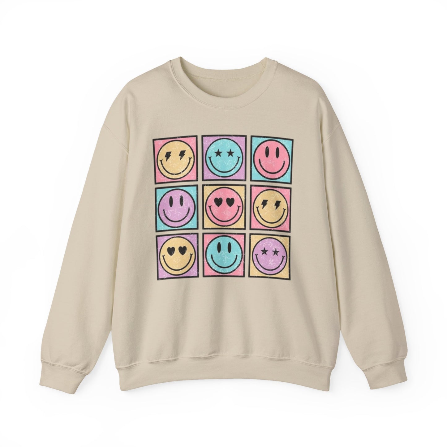 Smiley Face Fun Grid 😊 Crewneck