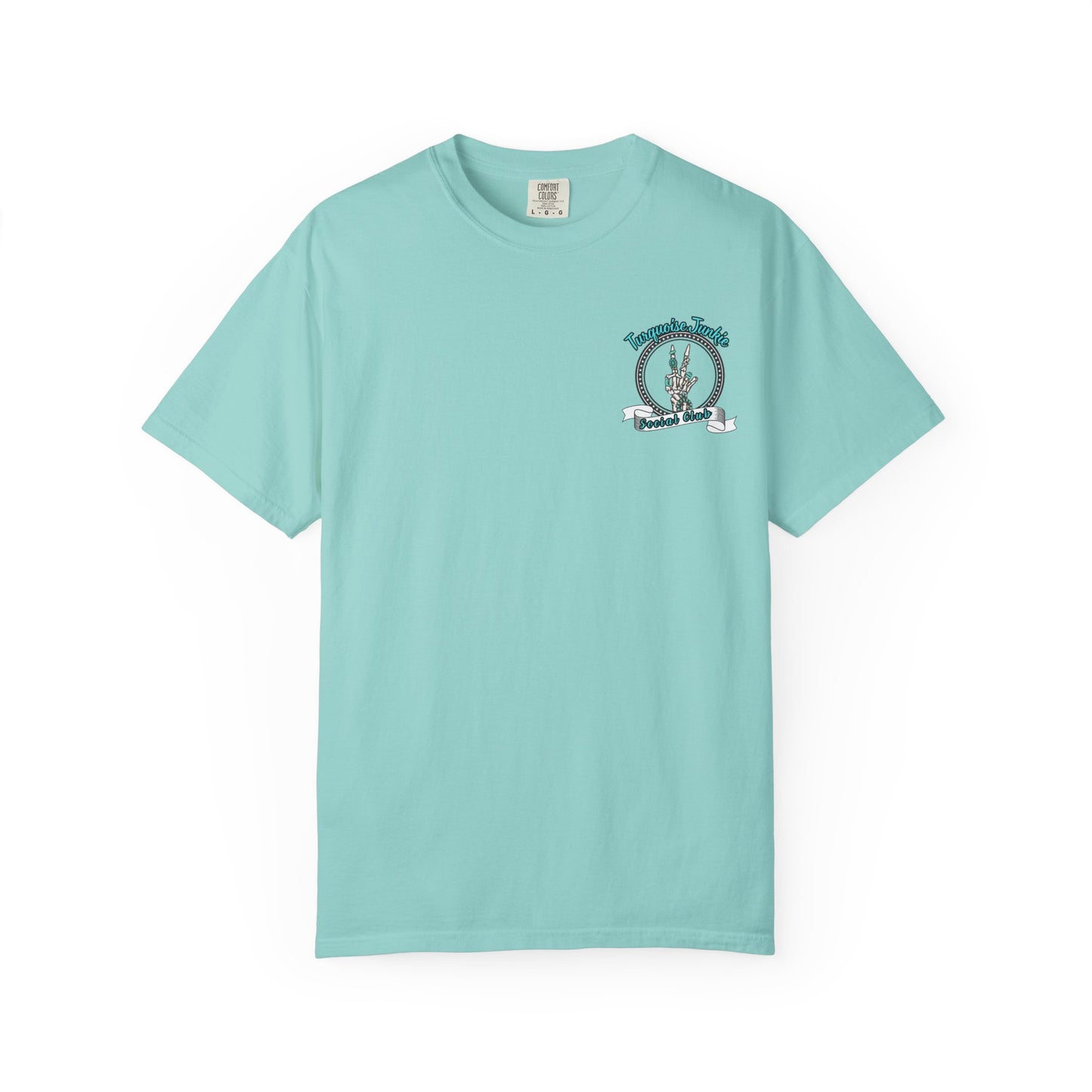 Turquoise Junkie Social Club Tee, Casual Everyday Wear, Fun Summer Top, Turquoise, Turquoise Jewelry, Western