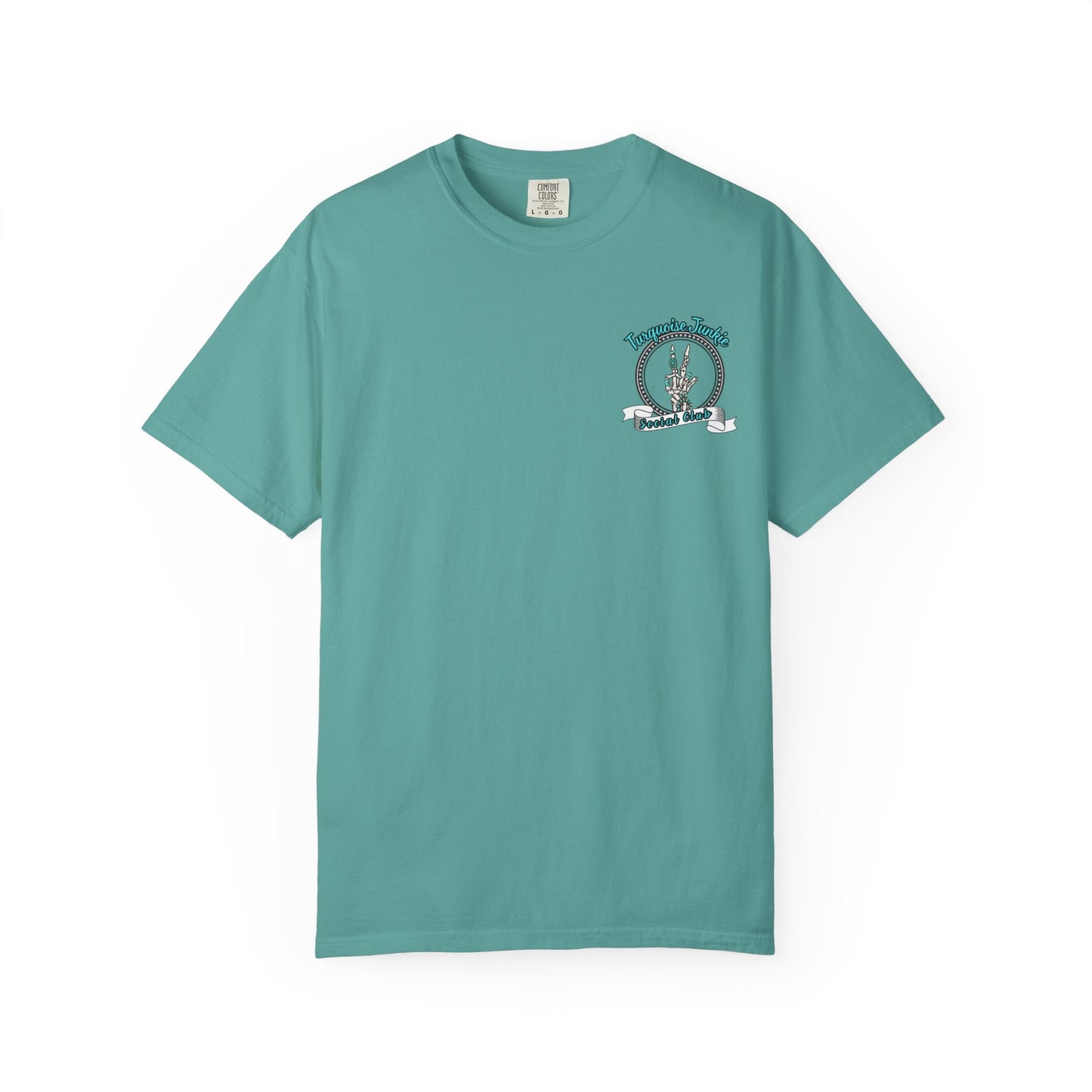 Turquoise Junkie Social Club Tee, Casual Everyday Wear, Fun Summer Top, Turquoise, Turquoise Jewelry, Western