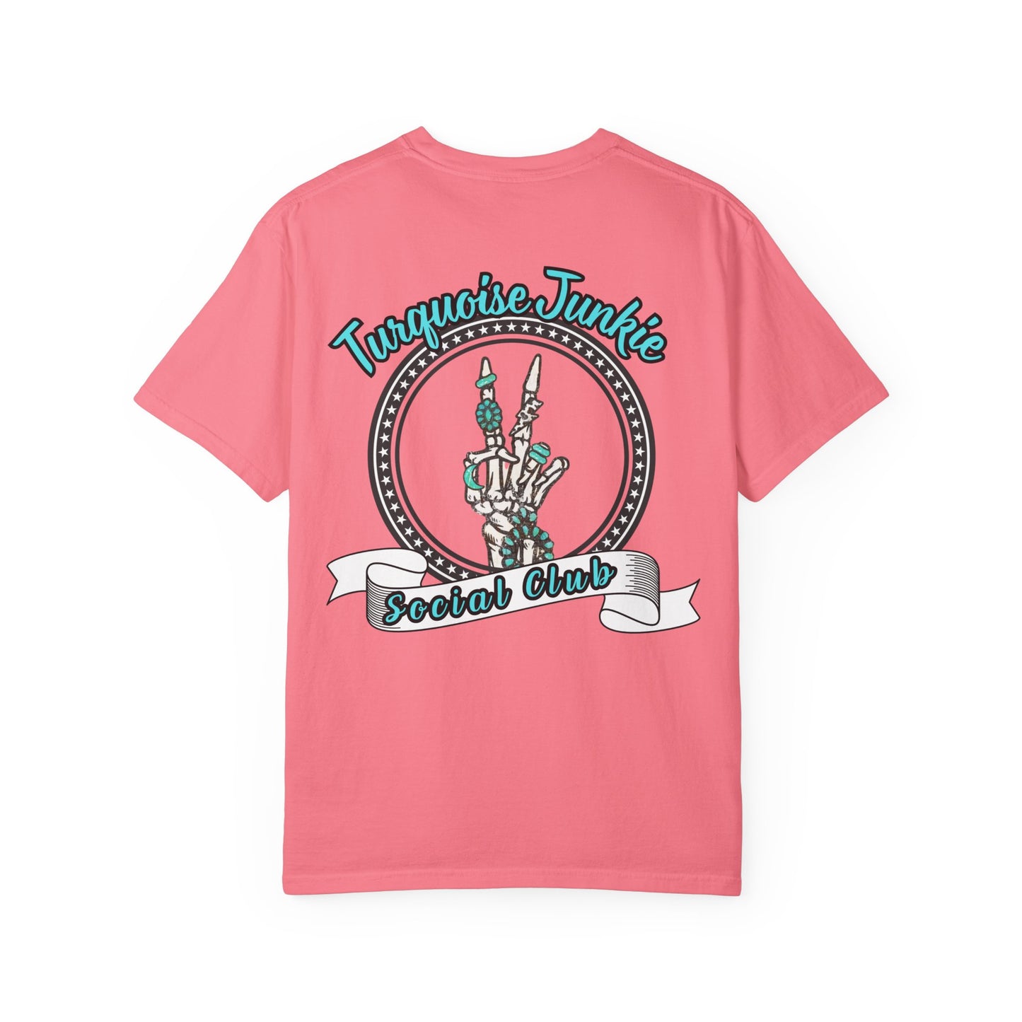 Turquoise Junkie Social Club Tee, Casual Everyday Wear, Fun Summer Top, Turquoise, Turquoise Jewelry, Western
