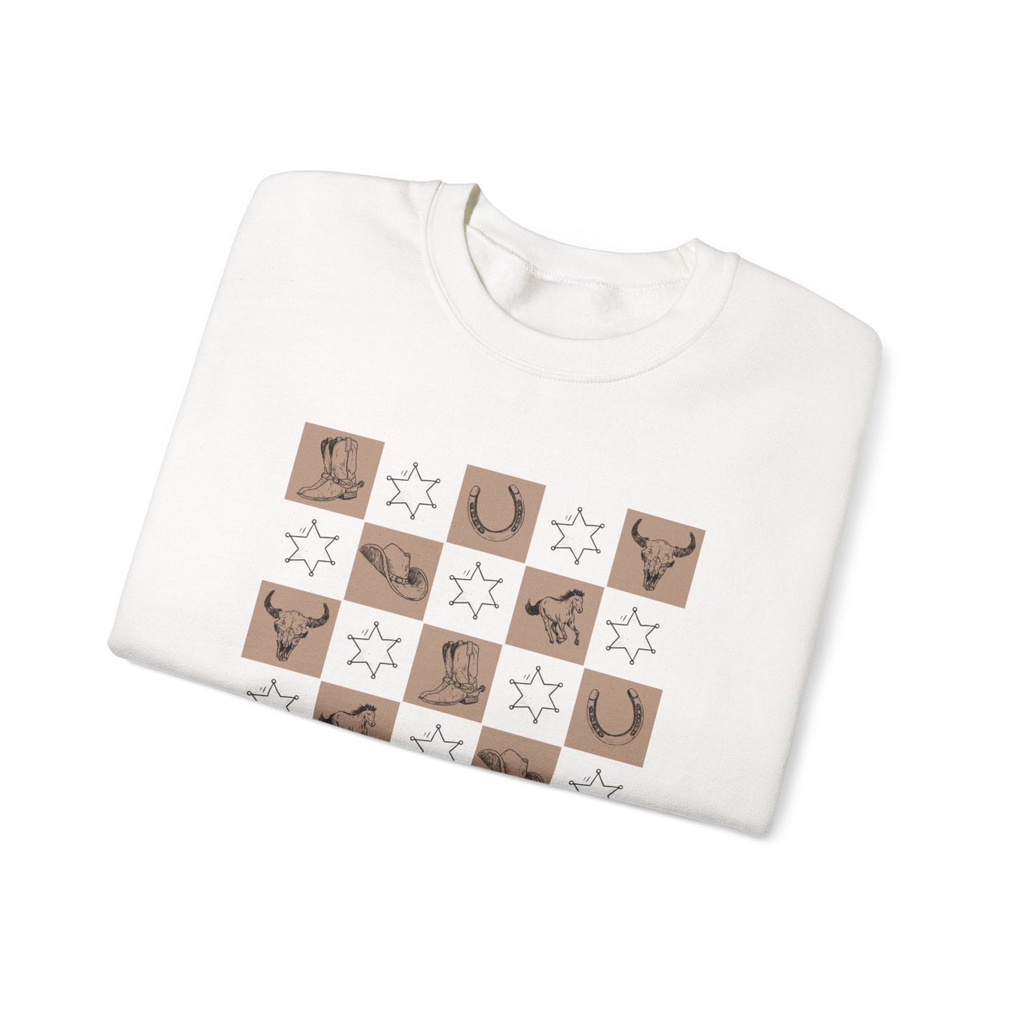 Checkered Western 🤠 Crewneck