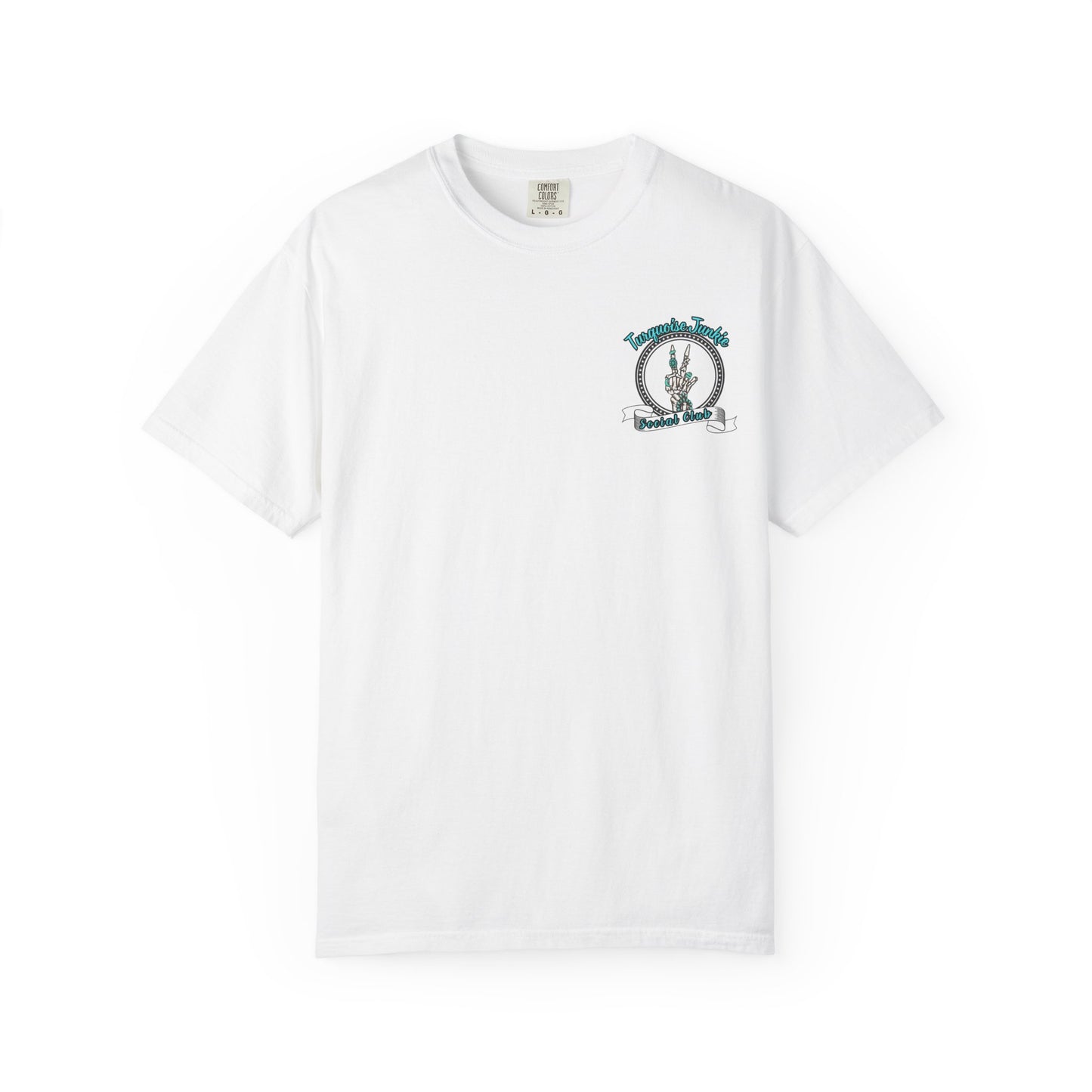 Turquoise Junkie Social Club Tee, Casual Everyday Wear, Fun Summer Top, Turquoise, Turquoise Jewelry, Western