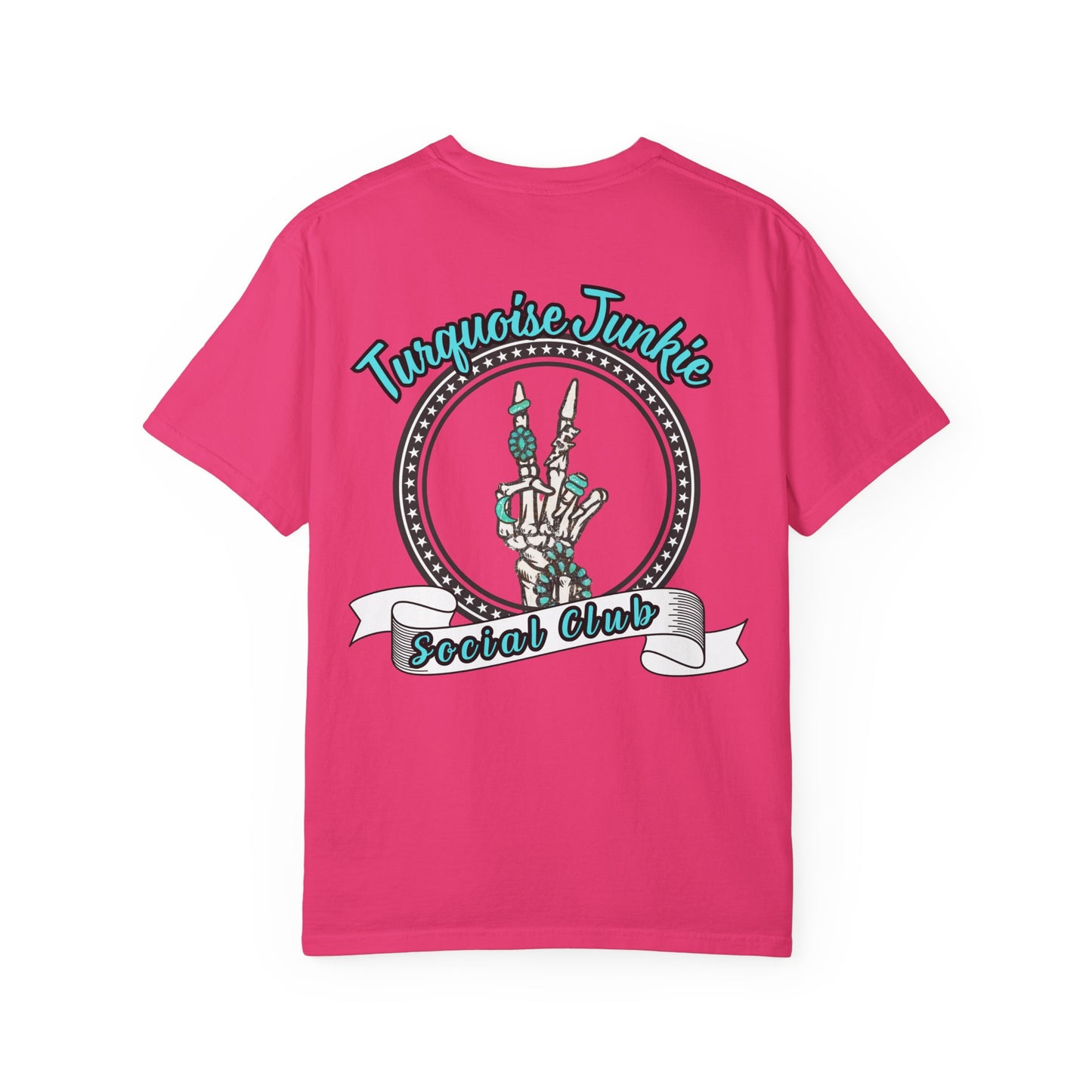 Turquoise Junkie Social Club Tee, Casual Everyday Wear, Fun Summer Top, Turquoise, Turquoise Jewelry, Western
