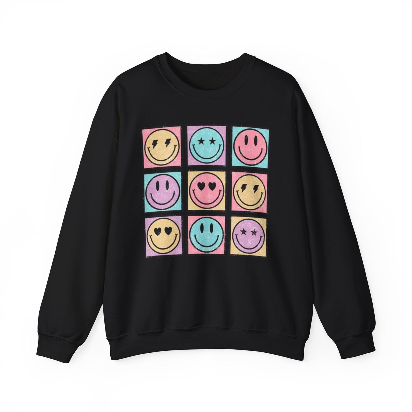 Smiley Face Fun Grid 😊 Crewneck