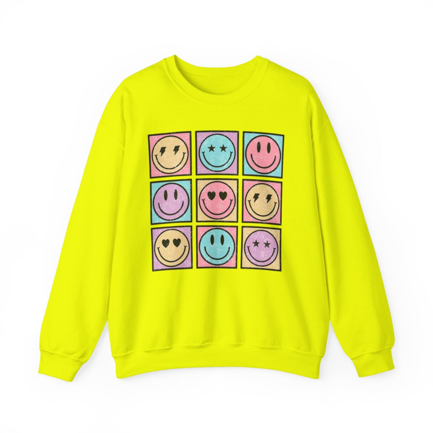 Smiley Face Fun Grid 😊 Crewneck