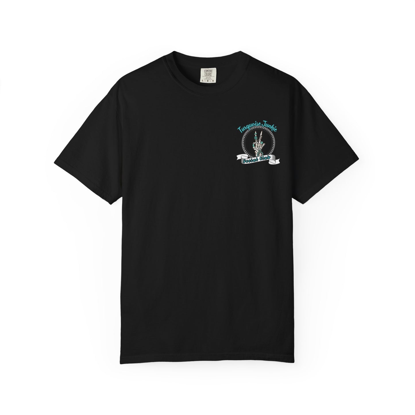 Turquoise Junkie Social Club Tee, Casual Everyday Wear, Fun Summer Top, Turquoise, Turquoise Jewelry, Western