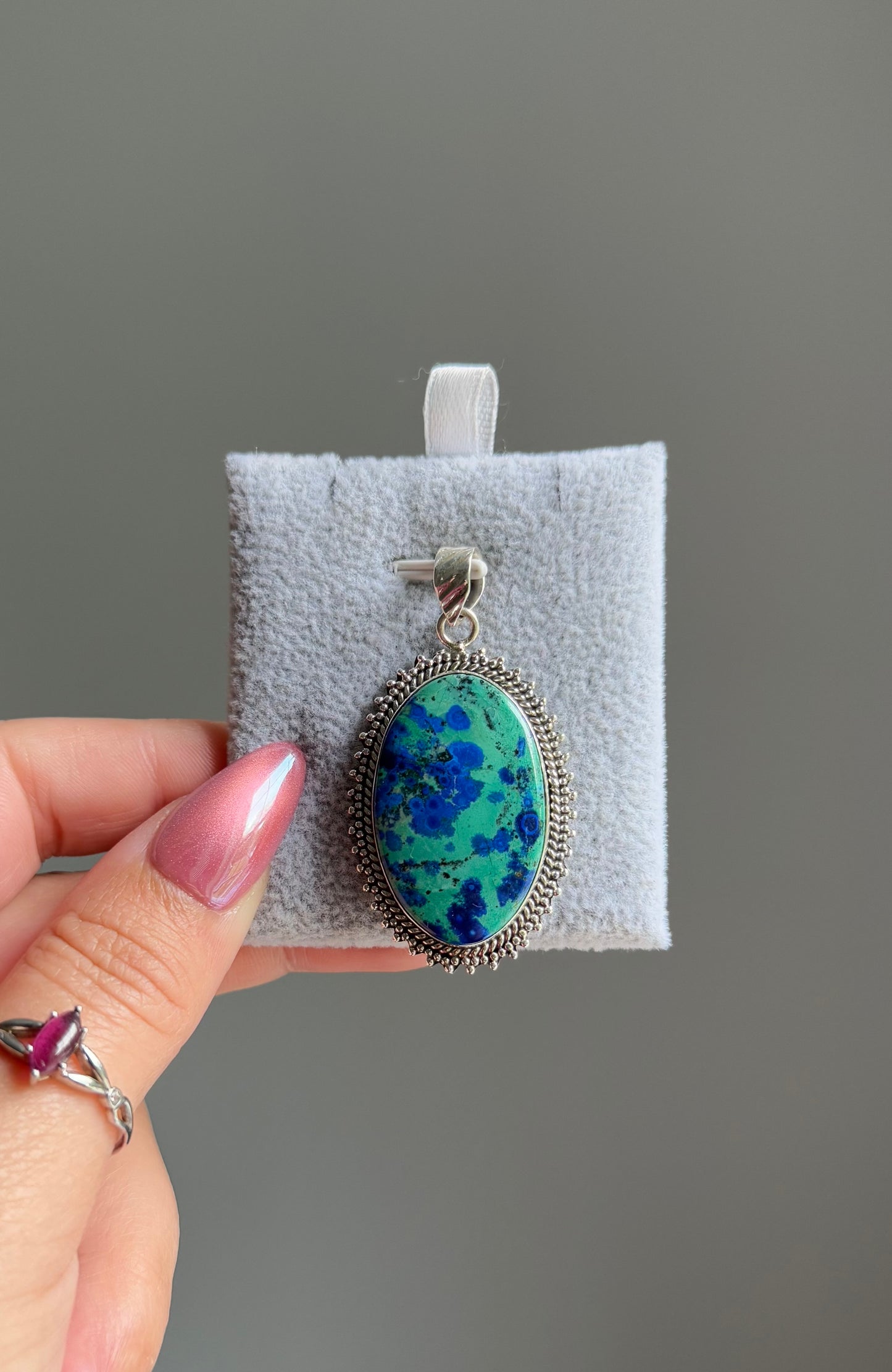 Chrysocolla x Azurite Pendant