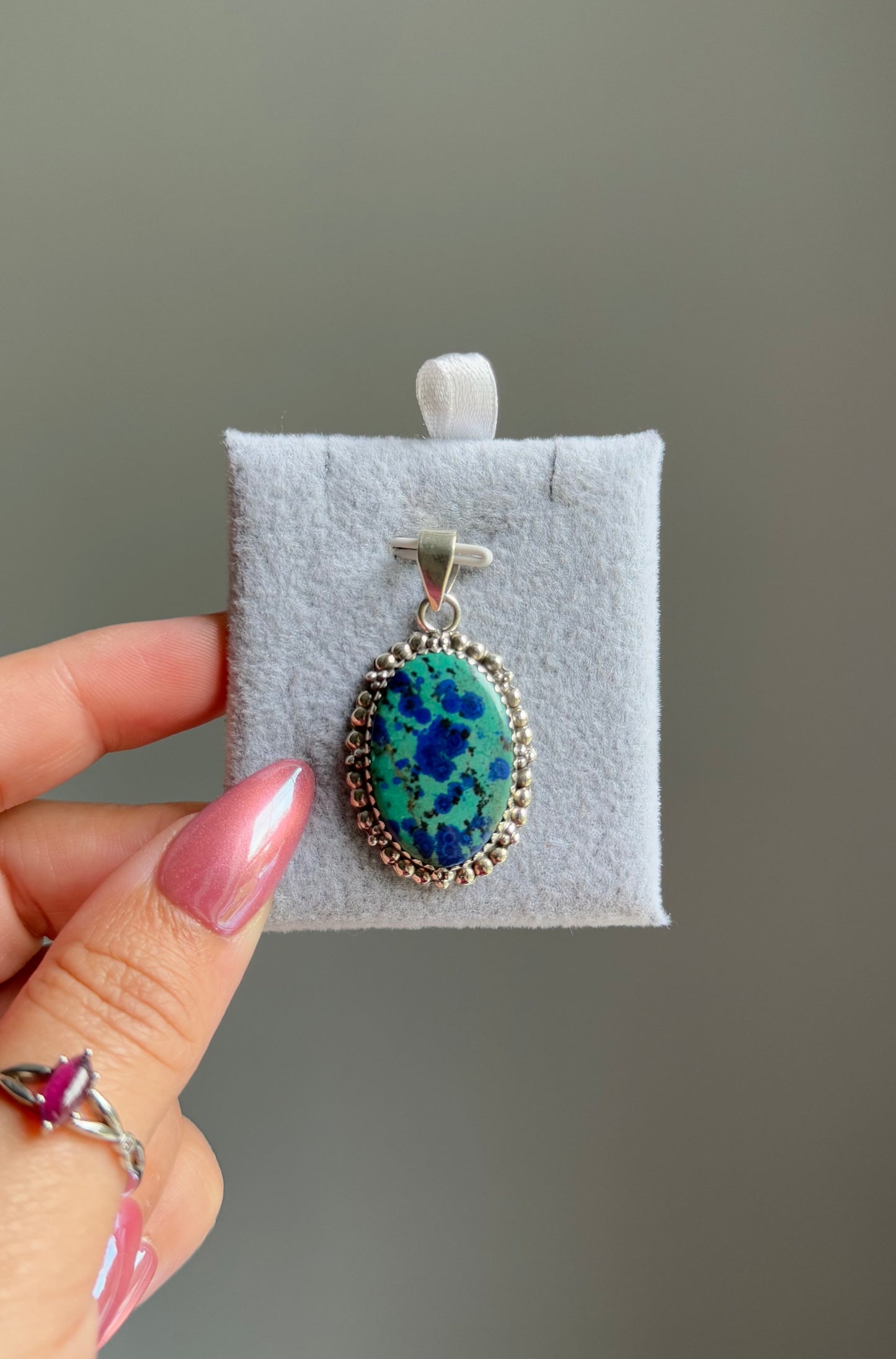 Chrysocolla x Azurite Pendant