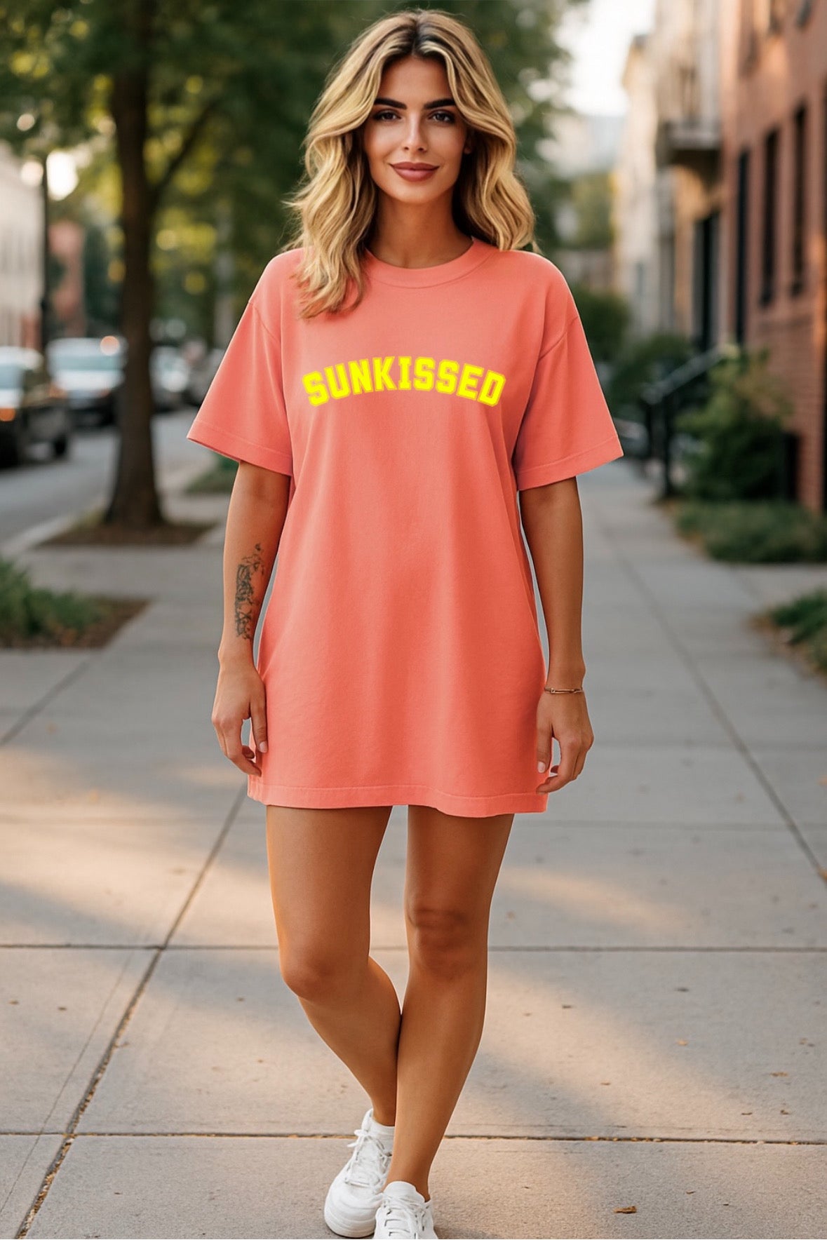 Sun-kissed Yellow Tee, Casual Everyday Wear, Fun Summer Top