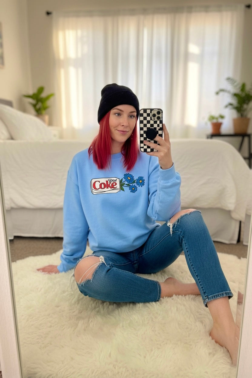 Diet Coke flowers 🌼 Crewneck