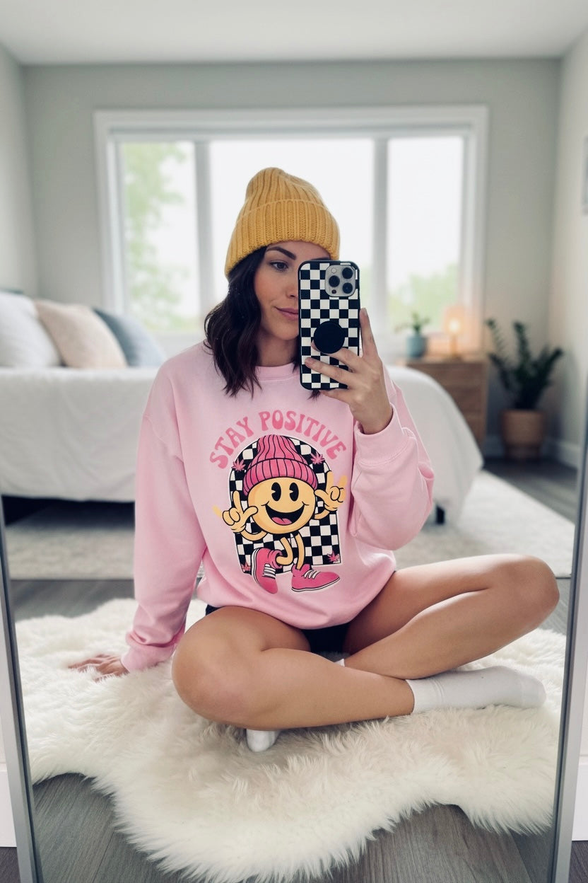Stay Positive 😃 Crewneck