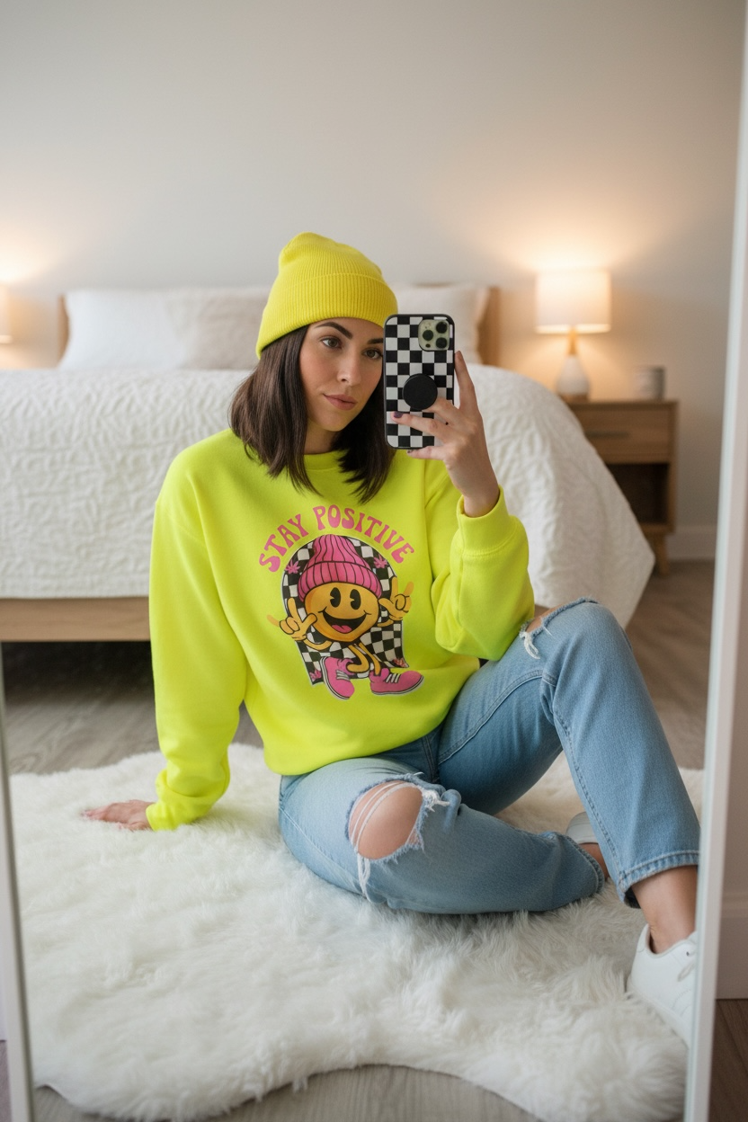 Stay Positive 😃 Crewneck