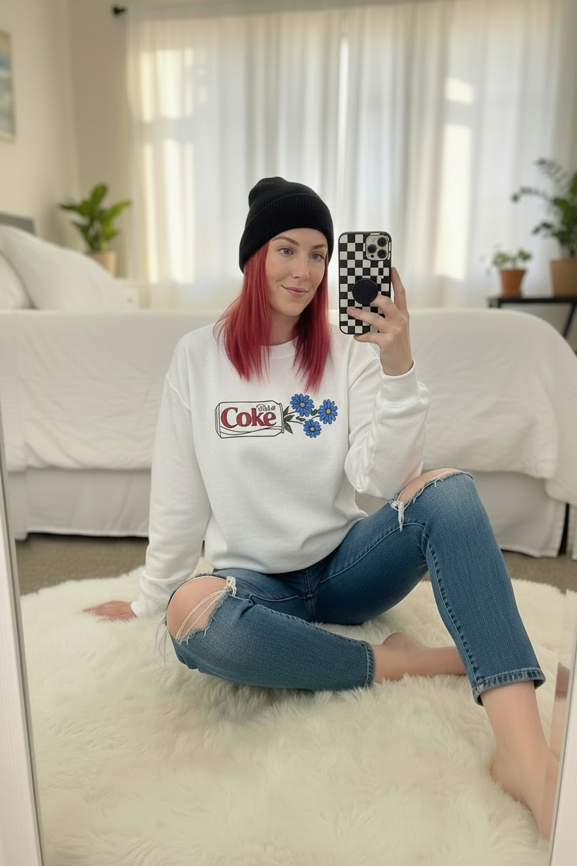 Diet Coke flowers 🌼 Crewneck