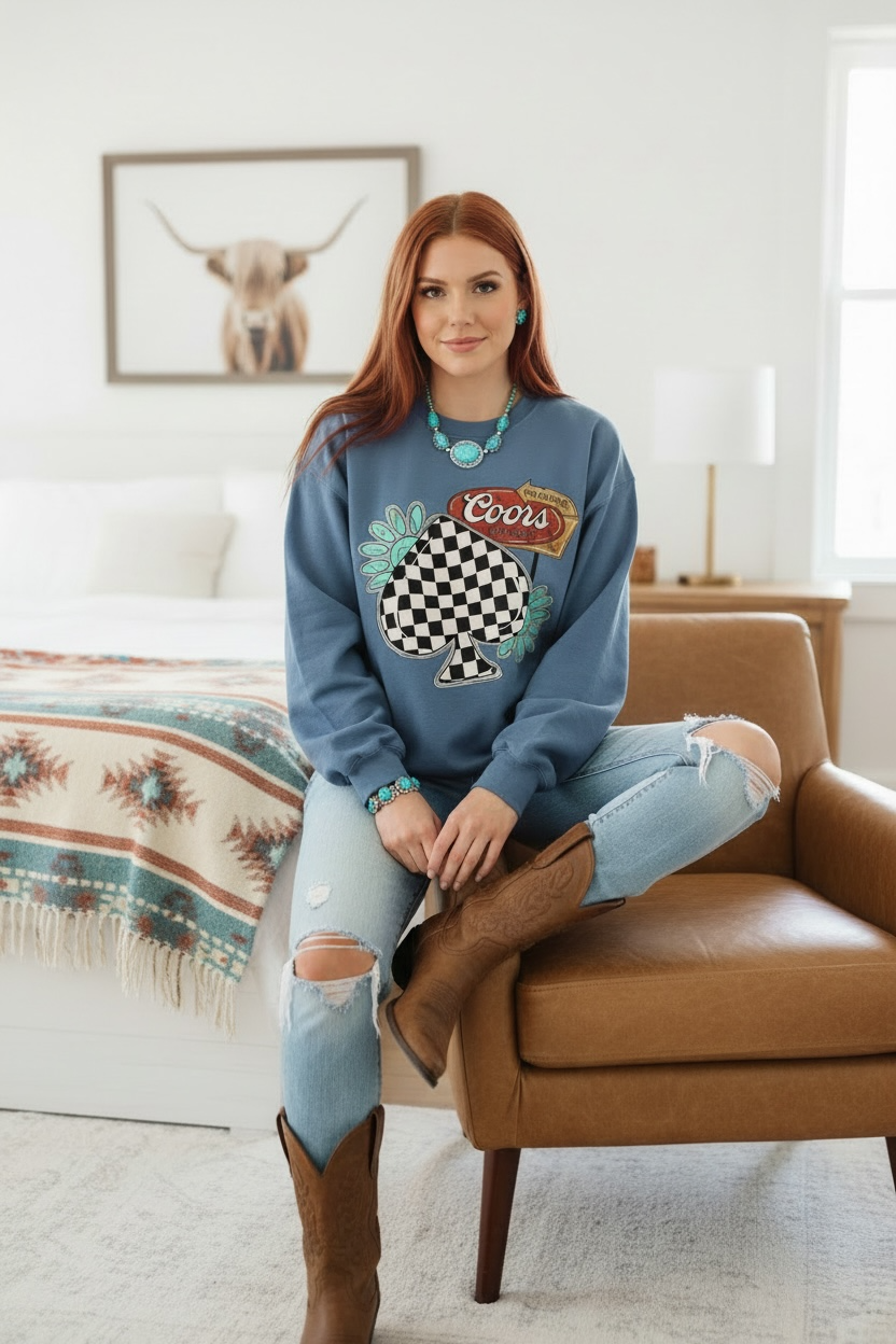 Coors & Turquoise Heavy Blend™ Crewneck Sweatshirt